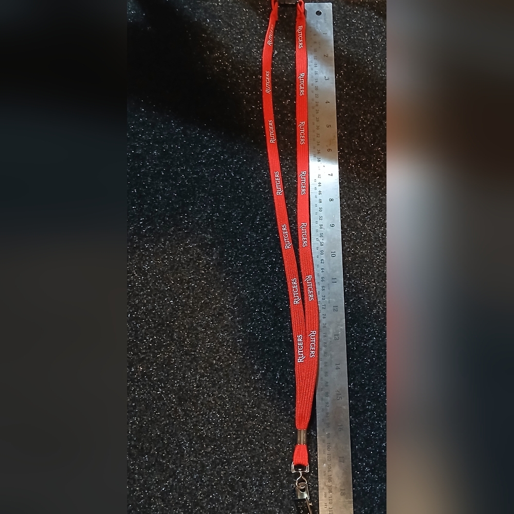 Rutgers Vibrant Red Lanyard with Logo NIP